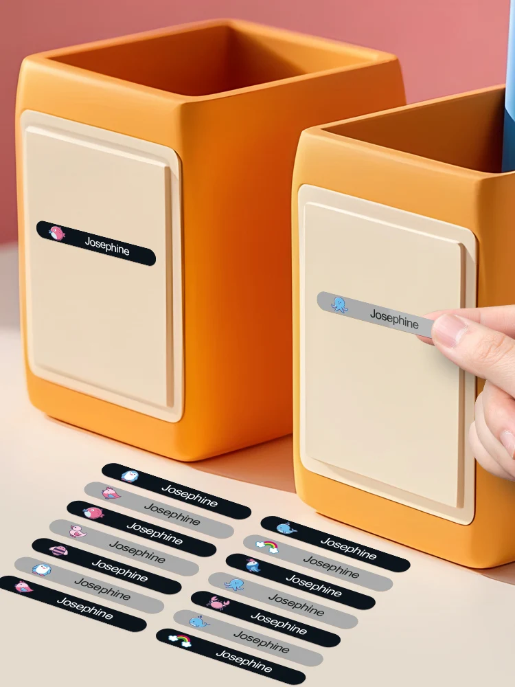 Personalisierte wasserfeste Namensaufkleber, individuelle Etiketten für Getränkeflaschen, Schulutensilien, langlebige Namensschilder für Kinderbriefpapier – Detail 7