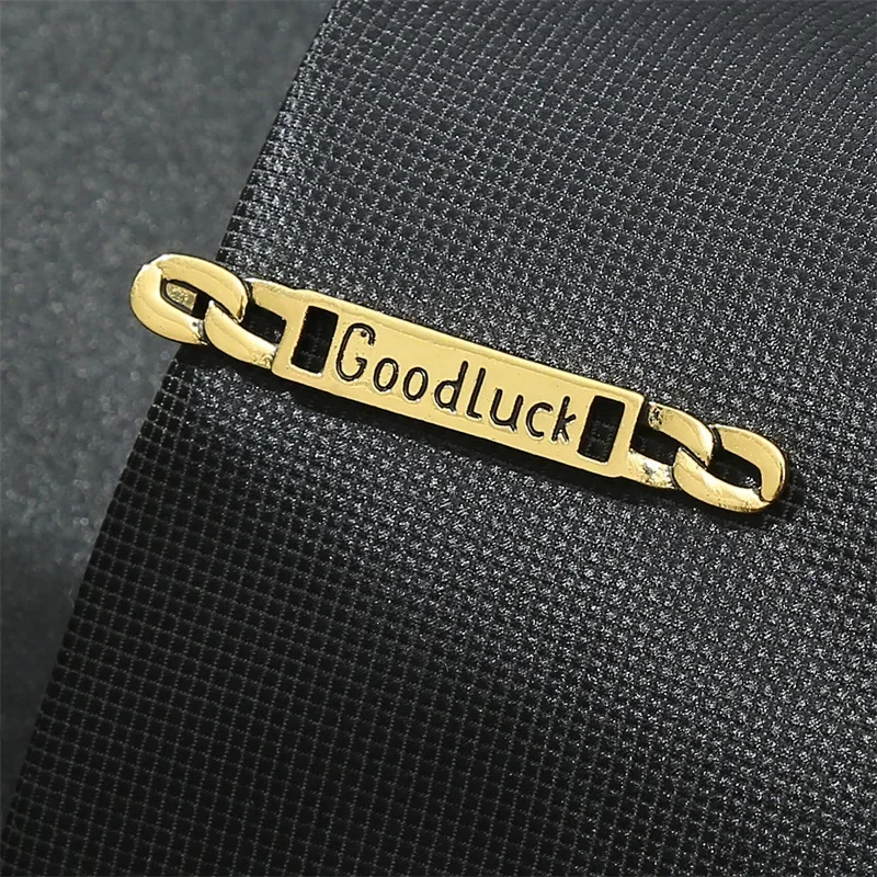 Fashion Metal Men Tie Clip Luxury GoldHand Watch Chain Stainless Steel Jewelry Creative Gifts