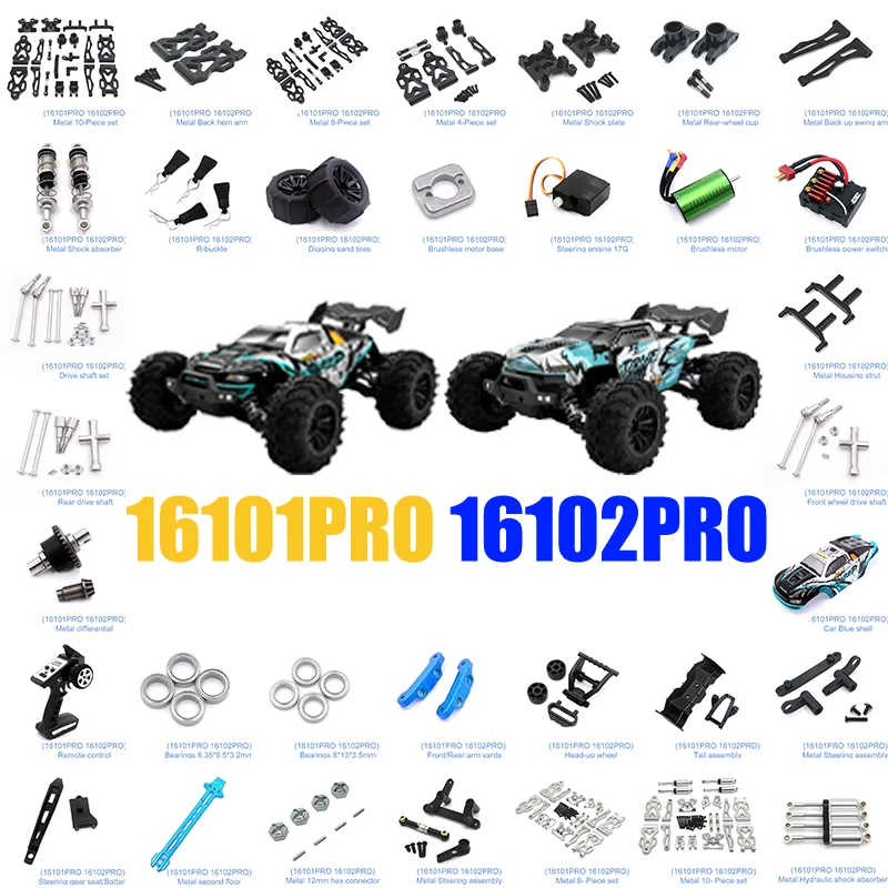 

SCY 16101 Pro 16102 Pro RC Автомобильный металлический передний и задний приводной вал CVD Dogbone Подшипник рулевого управления в сборе Детали рычага сервопривода