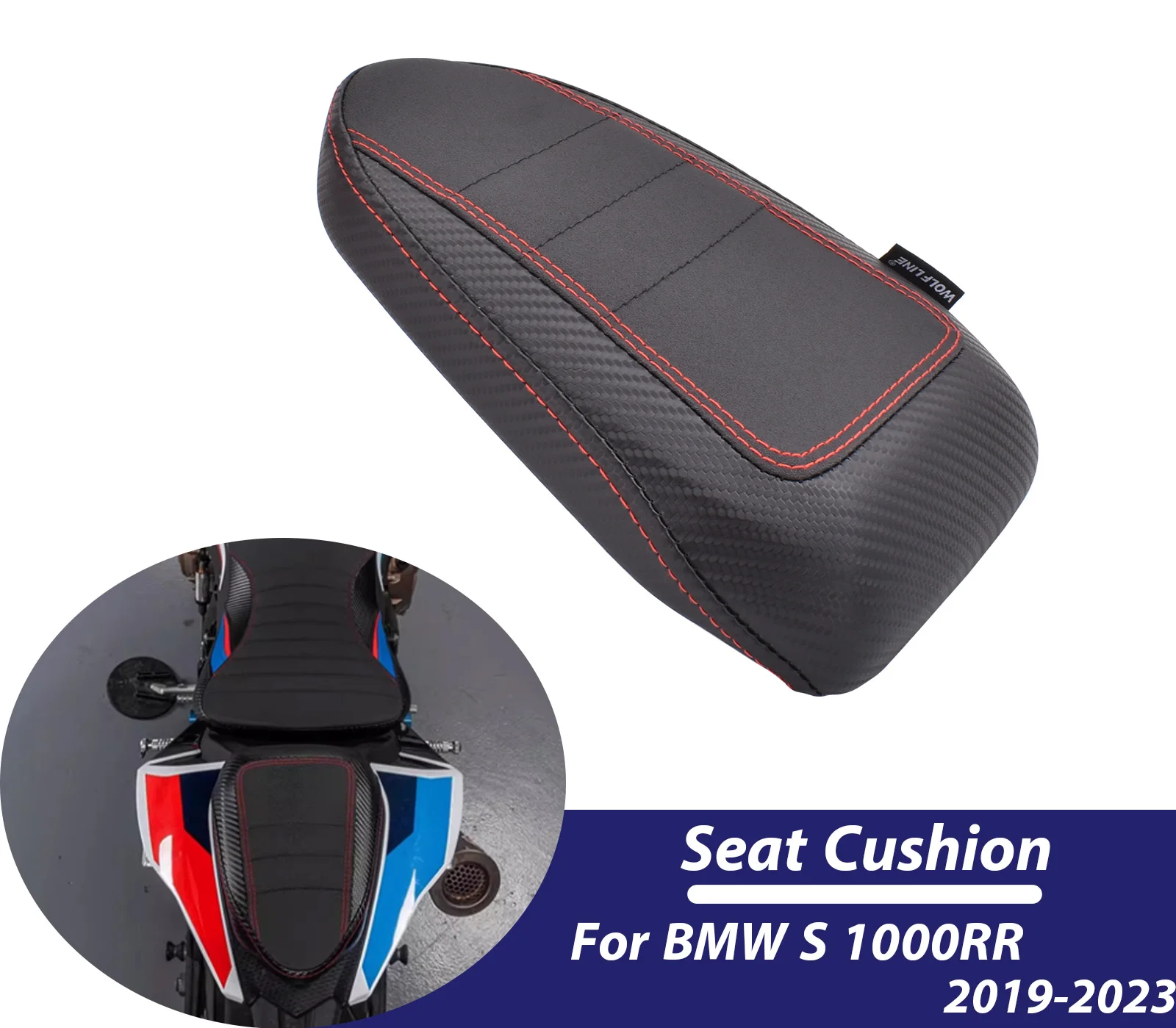 

For BMW S 1000RR 2019-2025 2024 2022 2023 S1000 RR Seat Cushions Passenger Rear Seat Pad Pillion Cover Motorcycle Accessorries