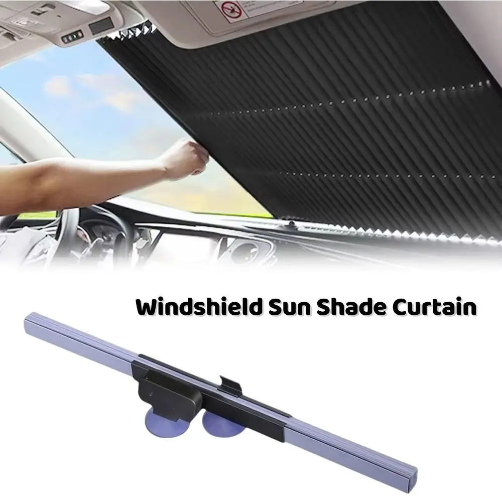 

Automatic Telescopic Automobile Sunscreen Foldable Design Retractable Set Car Sunshade Suction Cup Mount Accordion Foldable