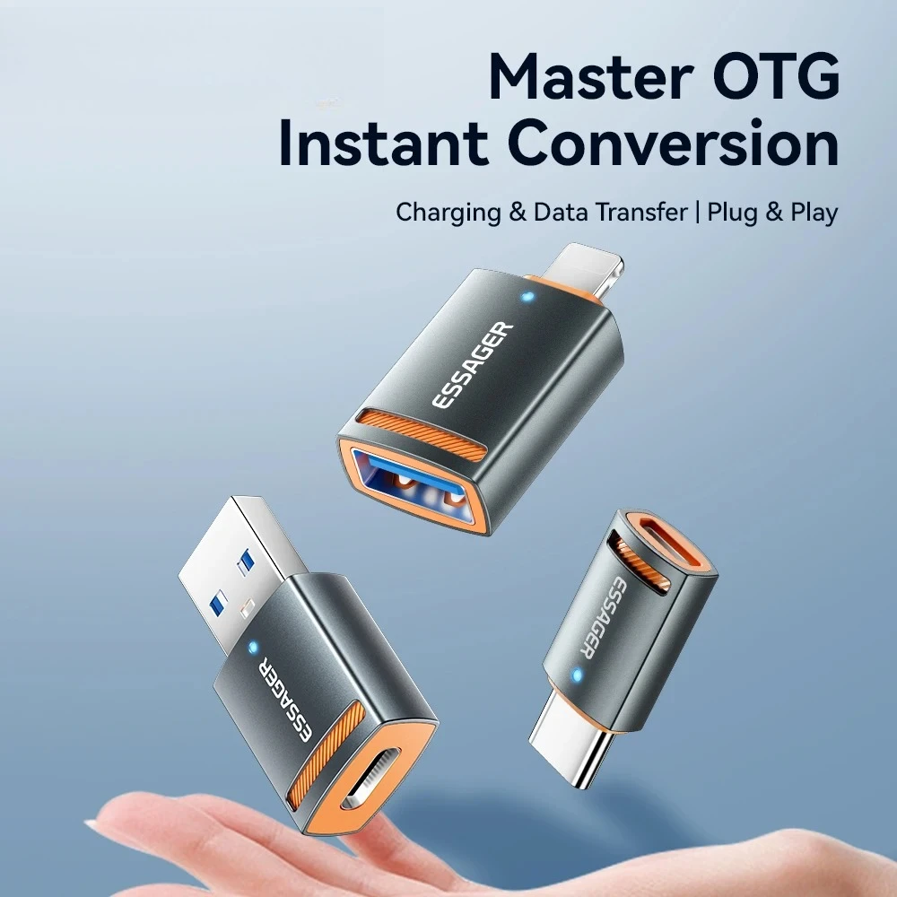 USB3.0 OTG Adapter Type-C USB-A Micro Female to USB Micro iP Type-C Male Converter For Macbook iPhone Xiaomi OTG Adapter