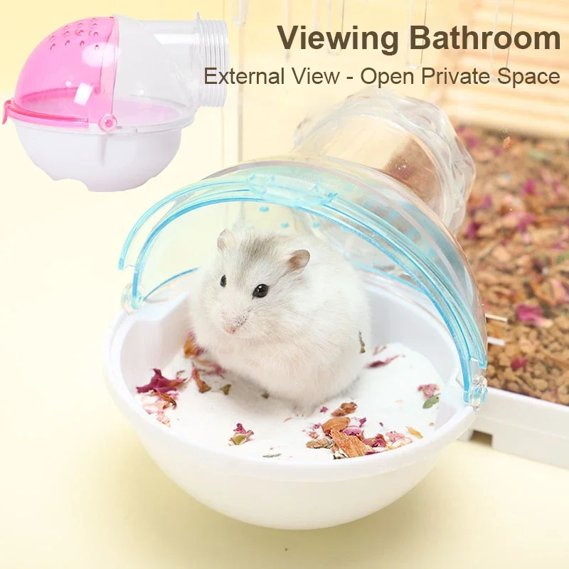 Hamster External Bathroom Multifunctional Anti Splash Sand Modification Bathhouse Sauna Sandbox Acrylic Large Space Pet Supplies