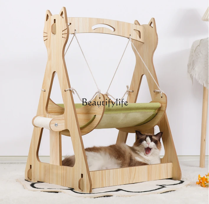 Pet Recliner Toy Double-Layer Vertical Gripper Cat Sofa to Swing Gripper Cradle