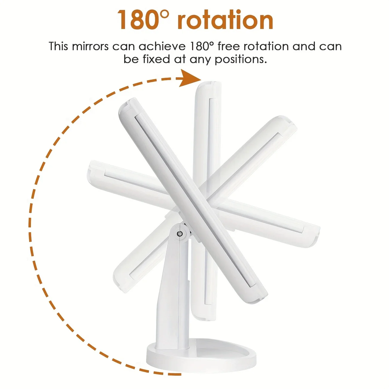 Espelho de vaidade led tela sensível ao toque espelho de maquiagem triplo dobrável iluminado 22 luz led 10x 3x 2x 1x ampliação espelho de vaidade