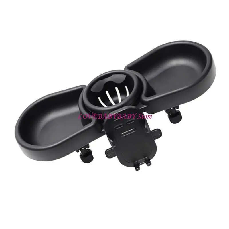 

Portable Baby Strollers Eating Tray, 4 in 1 Toddlers Pram Plate Milk Bottle Cup Holder Phone Bracket Stand 4XBC