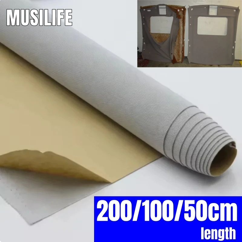 

Car Interior Headliner Fabric with Adhesive Car Roof Replacement Lining Mesh Cloth for Auto Upholstery Trim DIY Craft Renovation