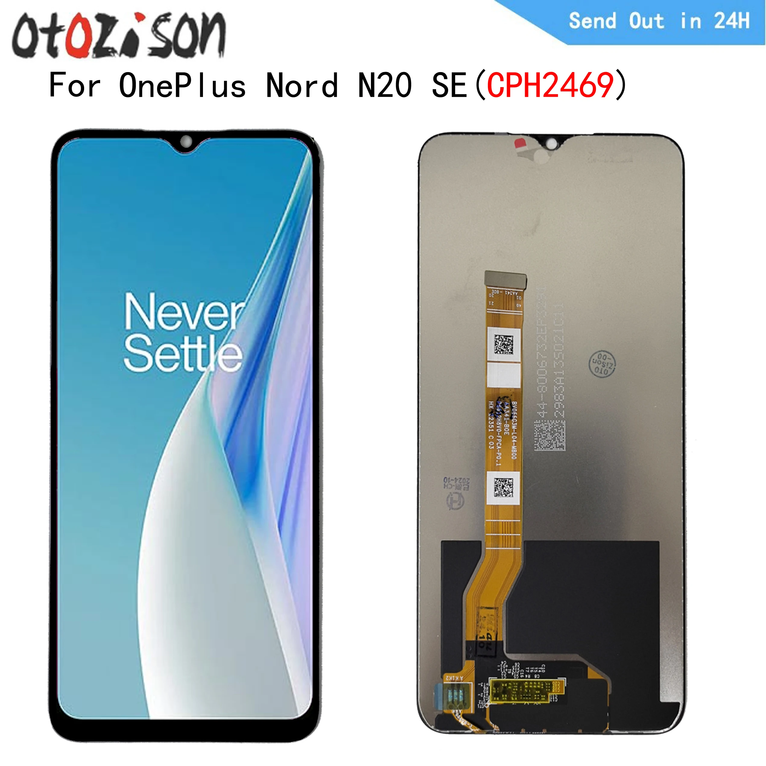 Pantalla IPS de 6,56 pulgadas para OnePlus Nord N20 SE CPH2469 pantalla LCD Digitalizador de Panel táctil con montaje de marco para OnePlus N20 SE