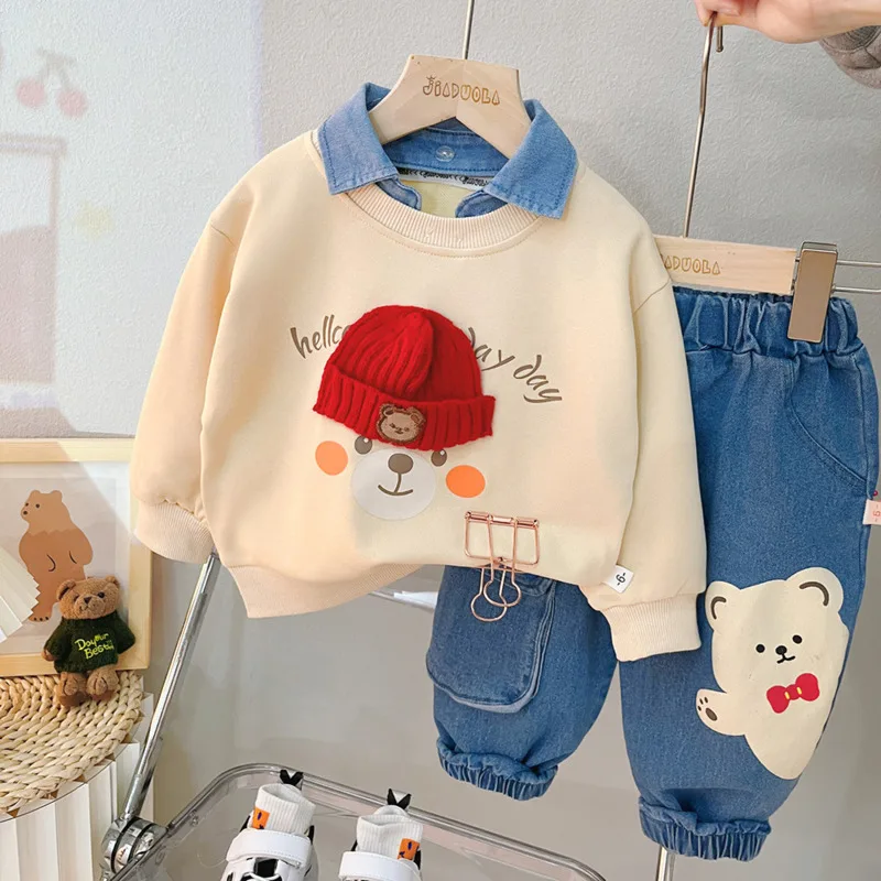 New Spring Autumn Baby Girl Clothes Suit Boys Outfits Children Fashion T-Shirt Pants 2Pcs/Sets Toddler Costume Kids Tracksuits