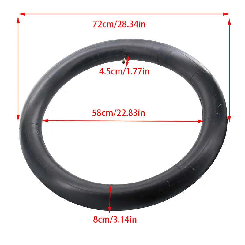 1PC Fat Bicycle Tube 26x4.0 Bike Inner Tube for Snowmobiles Bicycles ATVs Black Tyre Replace Inner Tube