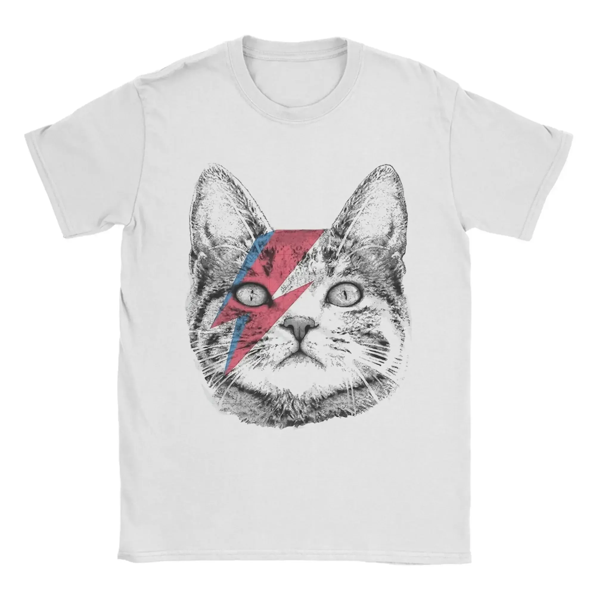 D-Davids Bowied Casual T Shirts Vintage Y2k Tops Crew Neck Clothes Printed Summer Casual Loose T-shirt Print Cotton Top Unisex