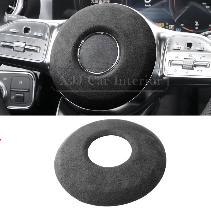 

For Mercedes W177 V177 A180 A200 A220 A250 A C Class Steering Wheel Horn Cover Interior Airbag Cover Trim Sticker Car Acceories