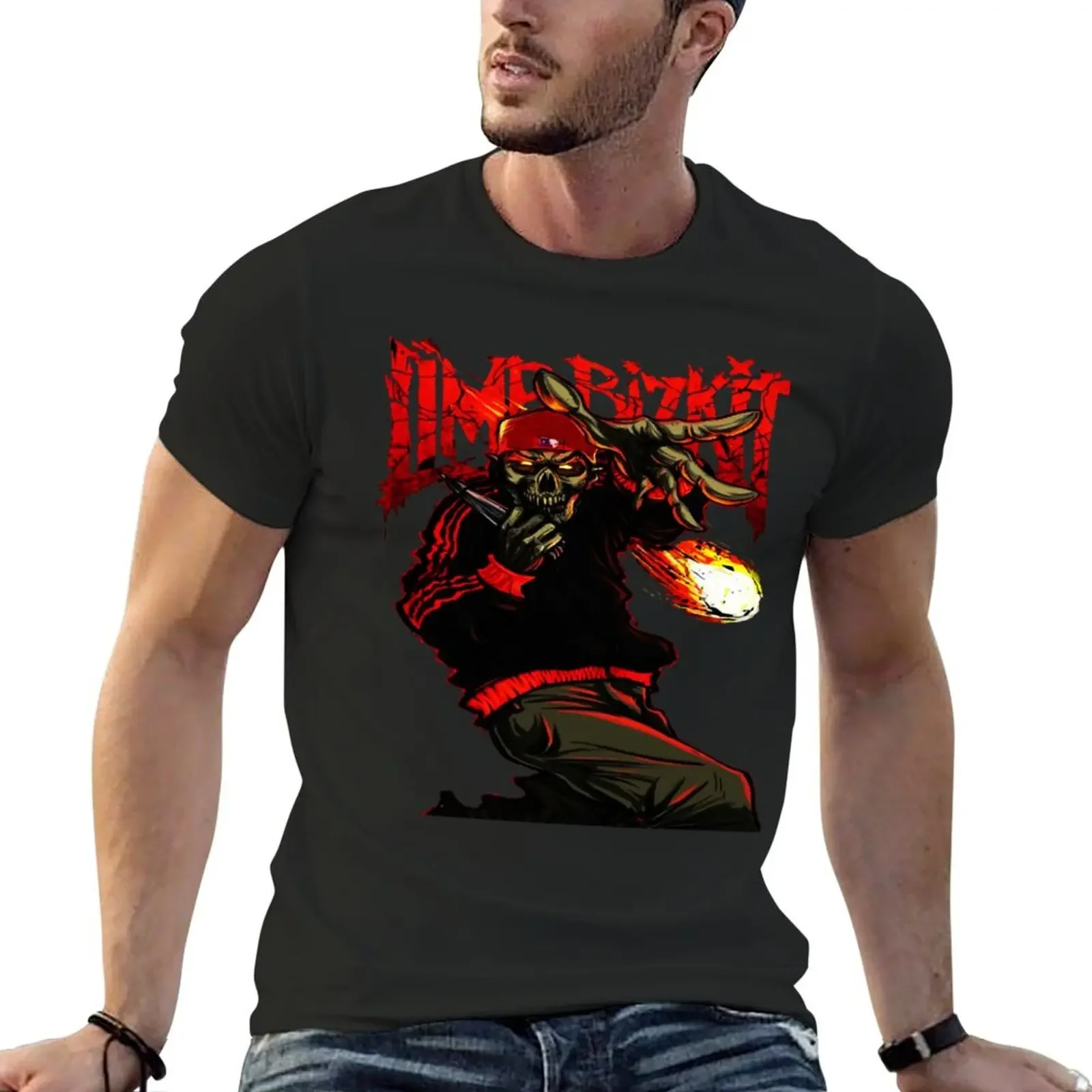 

limp bizkit T-Shirt aesthetic clothes tees quick drying Short sleeve tee men