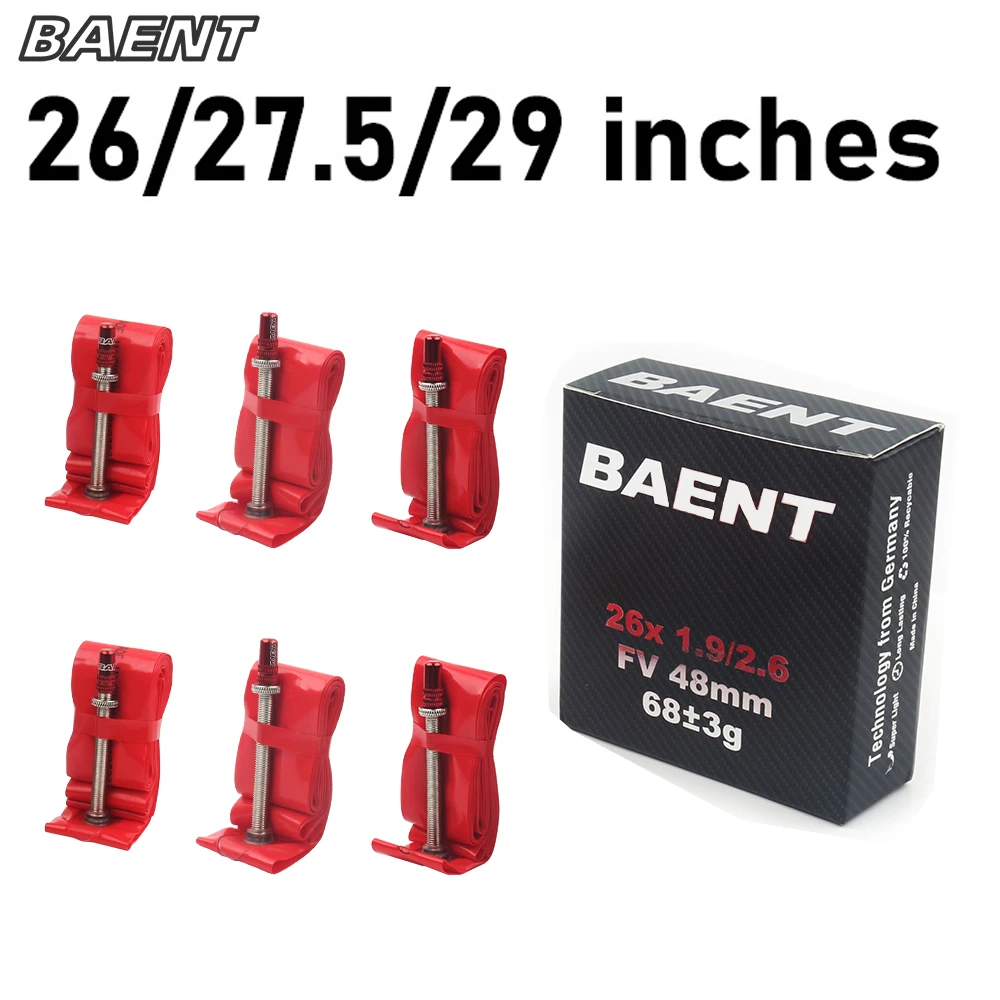 Baent TPU ultralight bicycle inner tube 29 inch mountain bike tire 27.5 26 inch 48 mm French valve 1.26-1.75 1.9-2.7 bike parts