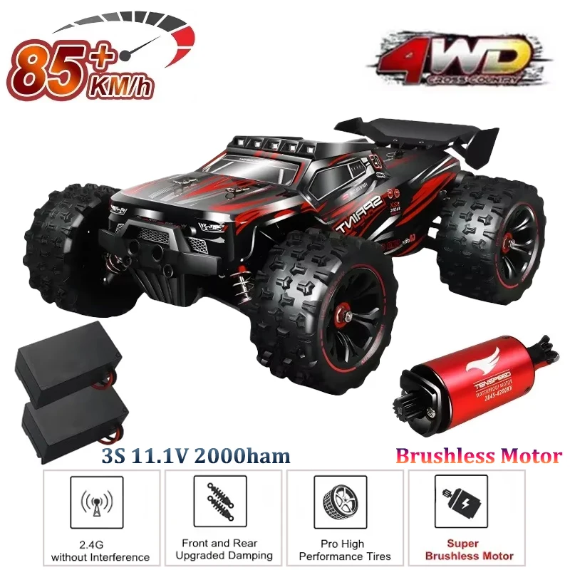 

JJRC 9522 Радиоуправляемый автомобиль 85 км/ч или 50 км/ч 4WD 1:16 Светодиодный автомобиль с дистанционным управлением Высокоскоростной дрейфующий монстр 4x4 Грузовик Kids Vs Toys