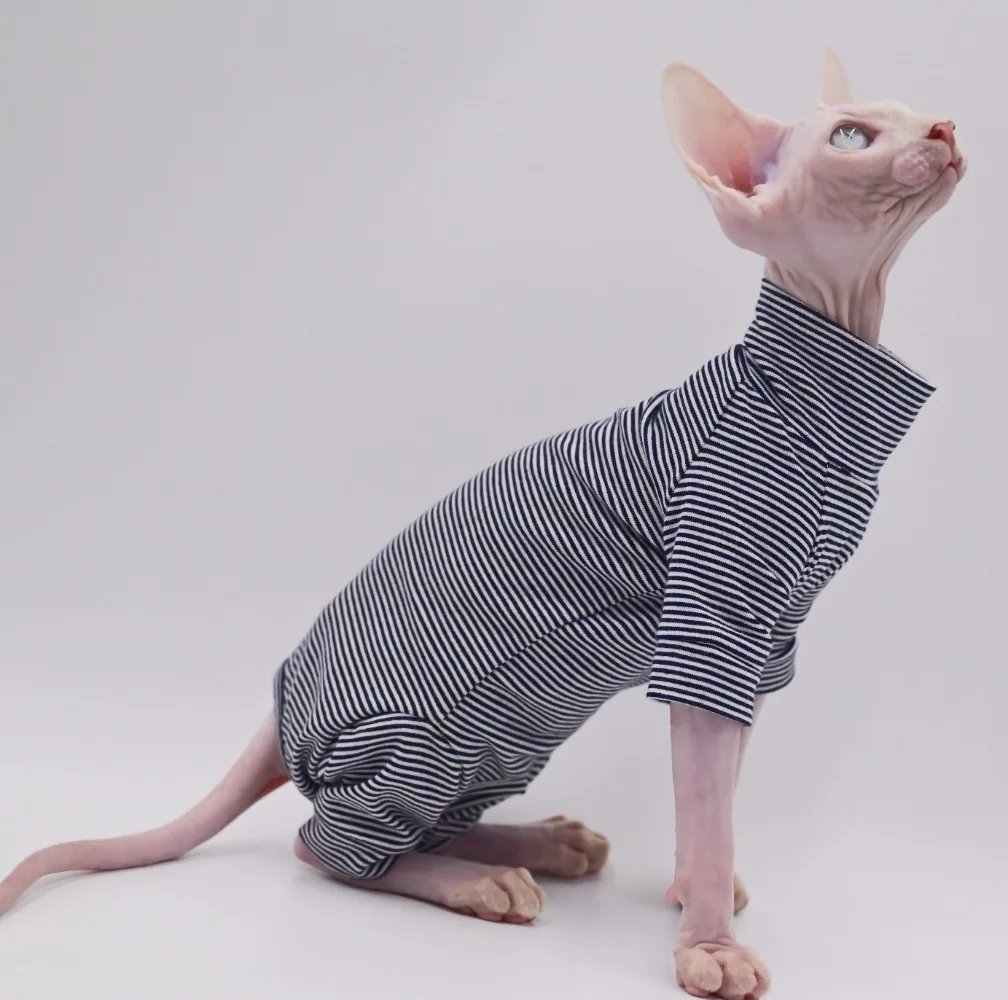 Sphynx Cat Clothes 4 legs Pure Cotton Comfortable Hairless Cat Clothes, Devon Clothes, Kornish Clothes