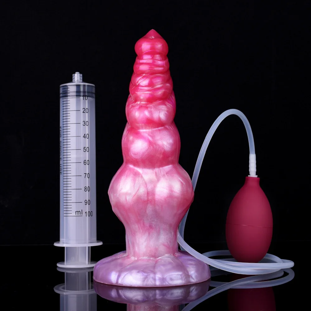 

Squirting Realistic Monster Dildo 9.05 Inch Thick Horse Dildo with Knot and Suction, Huge Pink Silicone Alien Creature Butt Plug