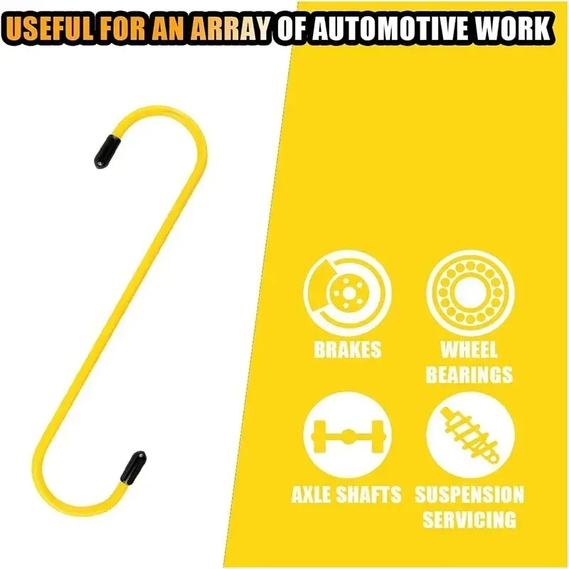 

Rubber Tipped Caliper Support Hooks Car Repair Tool Uses for Brake Suspension Bearing Work Universal Fit for Most Cars