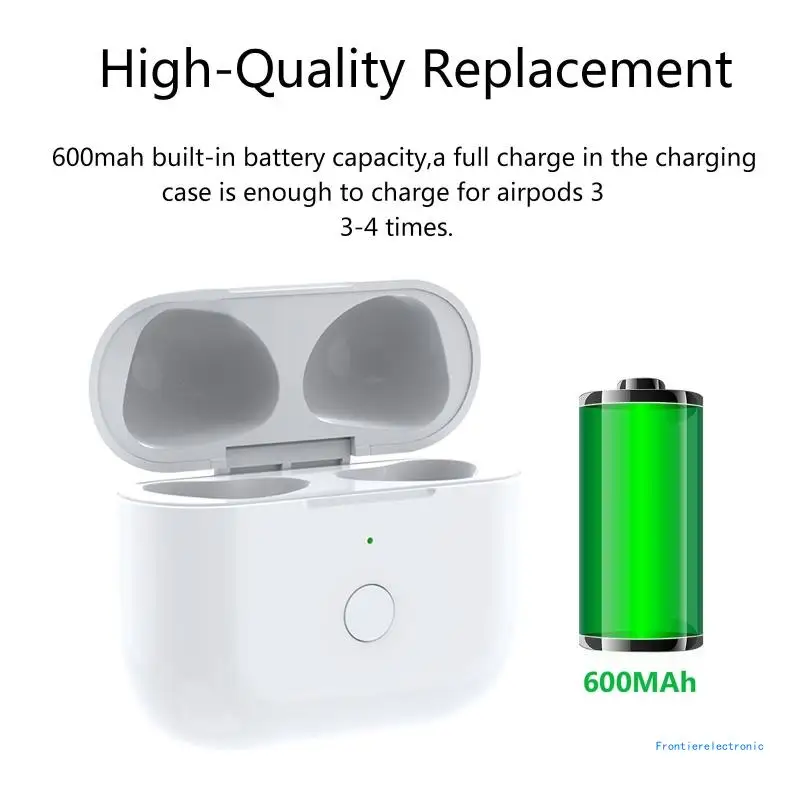 Replacement Earphone for Case Wireless Charging Box 600mAh Battery for Shell for 3 DropShipping