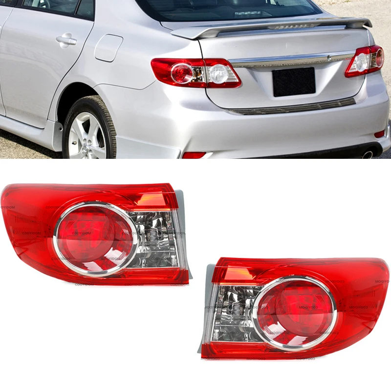 

Задний фонарь автомобиля для Toyota Corolla 2010 2011 2012 2013, задний указатель поворота, противотуманный фонарь, автоматический задний фонарь без лампы, автомобильные аксессуары