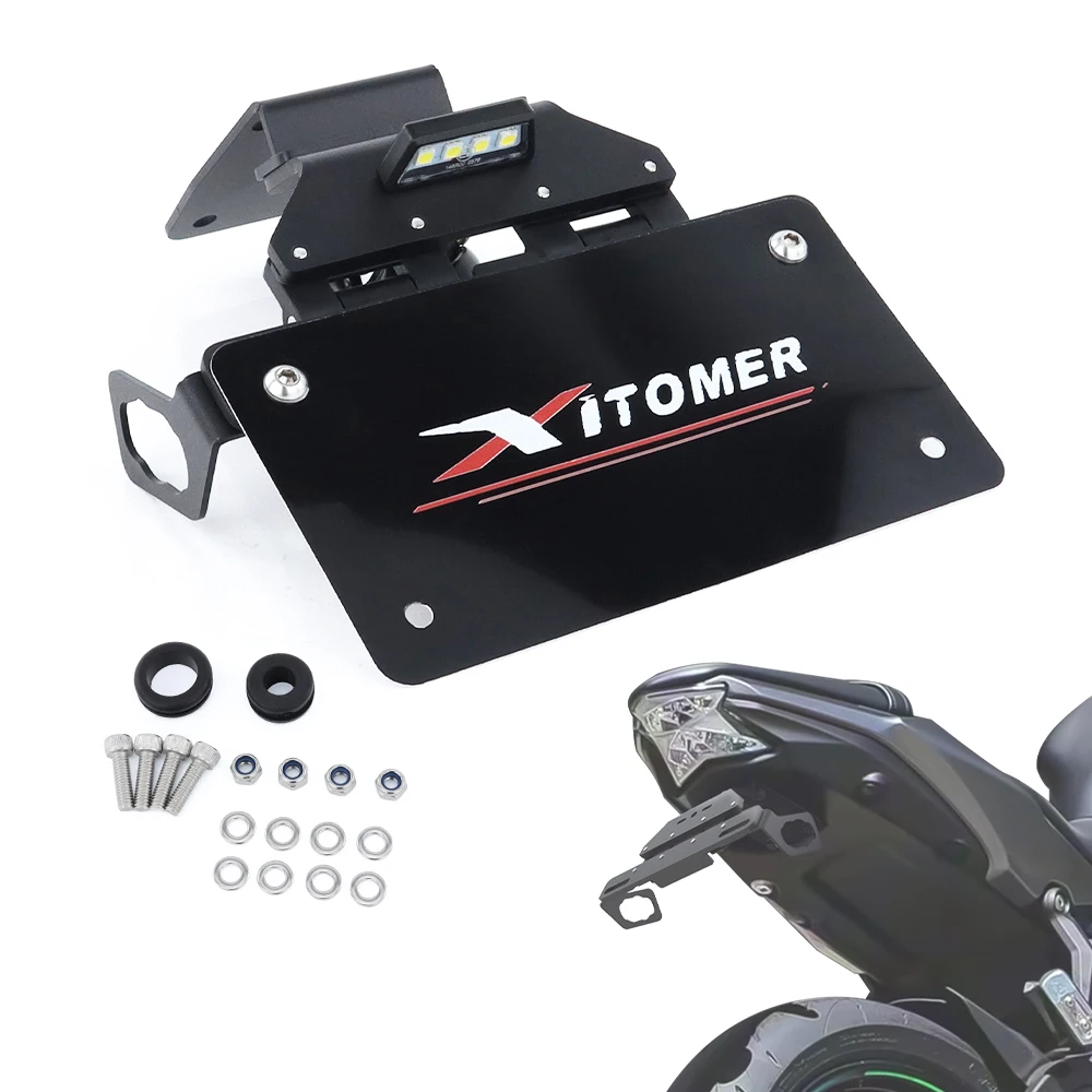 

Регулируемый держатель номерного знака (Tail Tidy Fender Eliminator) для мотоциклов Kawasaki Z650, Ninja 650 ABS, Ninja 650 KRT ABS