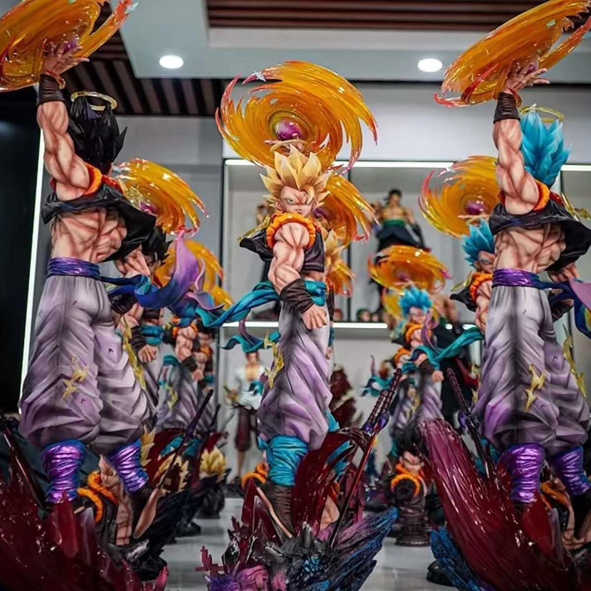 

Фигурка JT Studio Clouds Rising Gogeta Dragon Ball Z Infinite SSJ3, 18,5 дюймов/47 см, со сменной головой, подвижная, из ПВХ, любимая бойцовая фигурка, игрушка