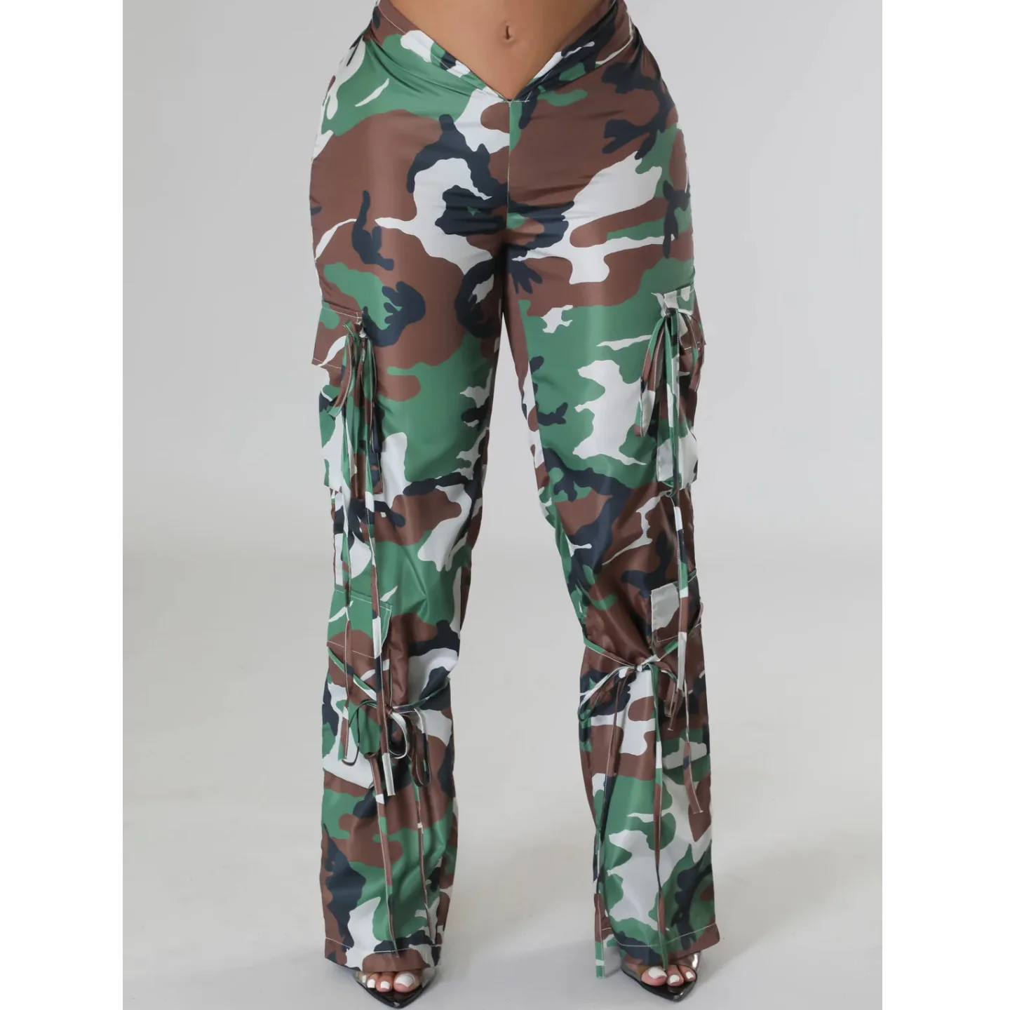 Women'S Camouflage Pants Military Army Trousers Wide Leg Pants Sweatpants Cargo Pants Women