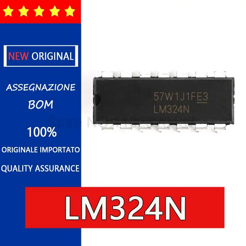 5PCS LM324N  original  DIP14 Operational amplifier LM324 Integrated IC chip strips into new original TSSOP/DIP14 operational a