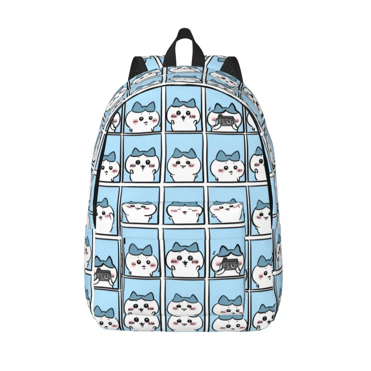 

Chiikawa Hachiware Grid Photo Teenage Backpack Outdoor High School Work Cute Cartoon Daypack for Men Women Laptop Canvas Bags
