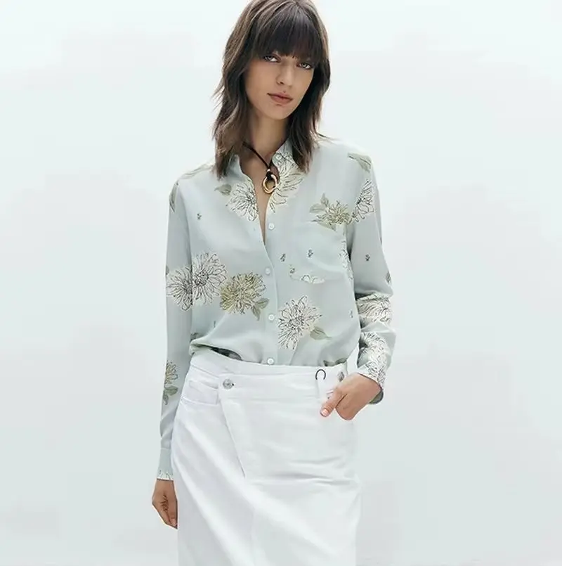 FANIECES S-3XL blusas Blouse Women Button Up Summer Shirts Elegant Spring Casual Ladies Long Sleeve Shirt Tops Chic Clothes ZA