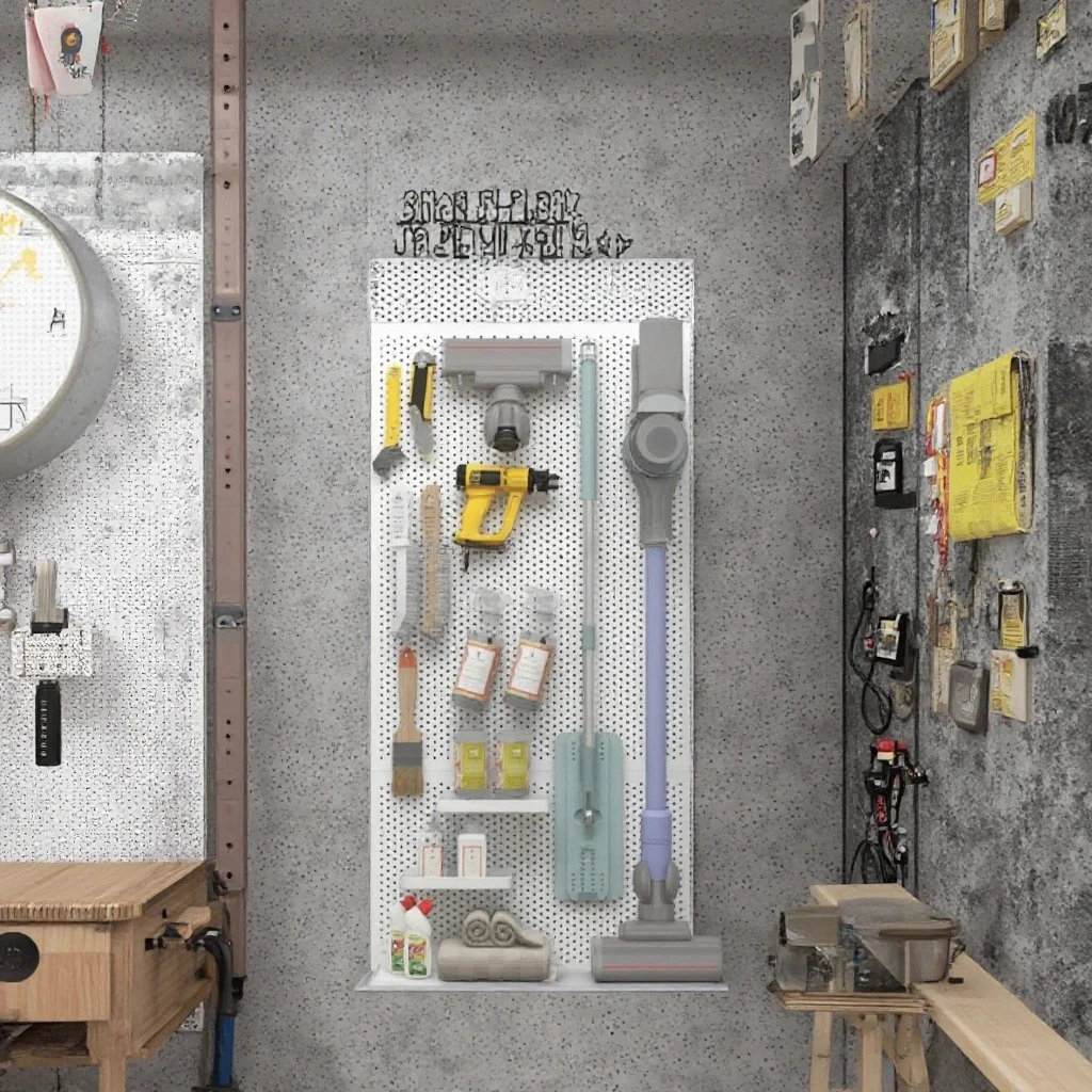 2025Multifunctional White Metal Wall-Mounted Storage Pegboard Organization for Kitchen Utensils Forks Chopsticks Cups Rags