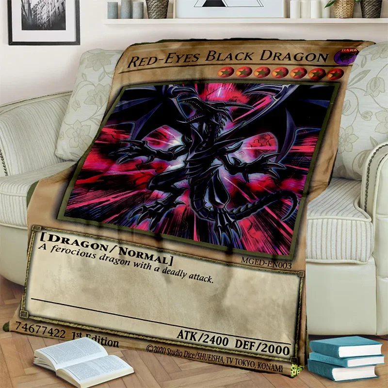 Yu-Gi-Oh MONSTER CARD Anime Cartoon Blanket,Soft Throw Blanket for Home Bedroom Bed Sofa Picnic Travel Office Cover Blanket Kids