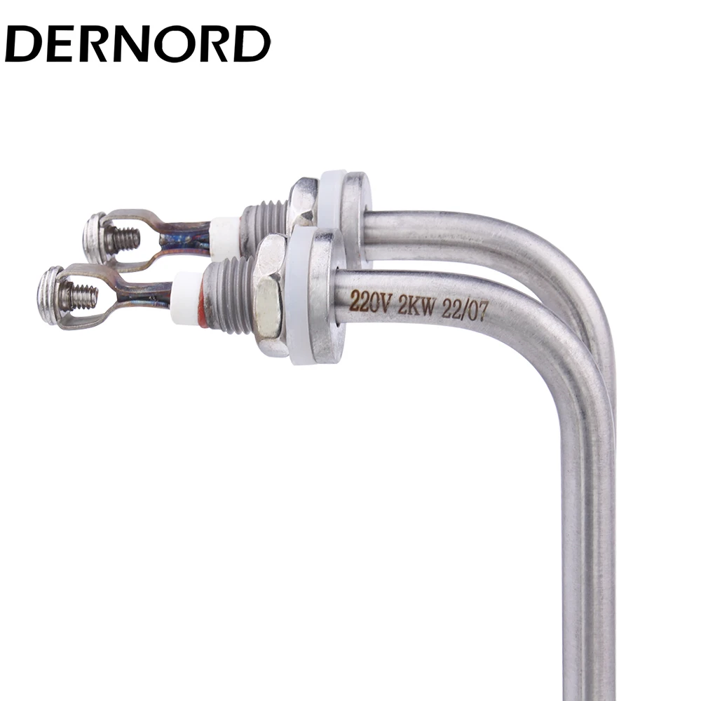 Fritadeira De Óleo Profundo Elétrica De Aço Inoxidável, Elemento De Aquecimento, Dérmica 220V, 2KW, 304 U-Shape Water Heater