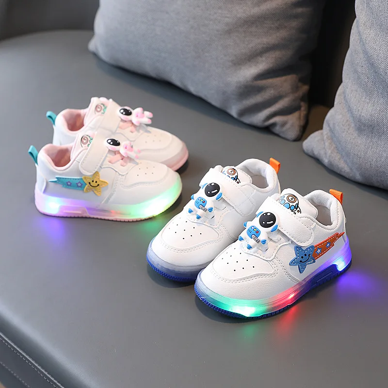 Baby Shoes Luminous Shoes Spring Autumn New Breathable Non Slip Children Casual Shoe Soft Soled Walking Shoe Kid Shoe Girl Shoes