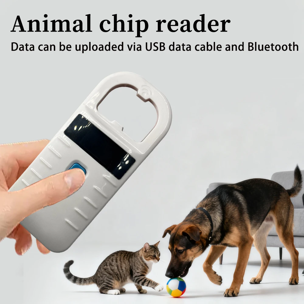

RFID Dog Cat Animal Handheld 134.2KHz Identification Tag Reader Chip Pet ID Chip Digital Scanner USB