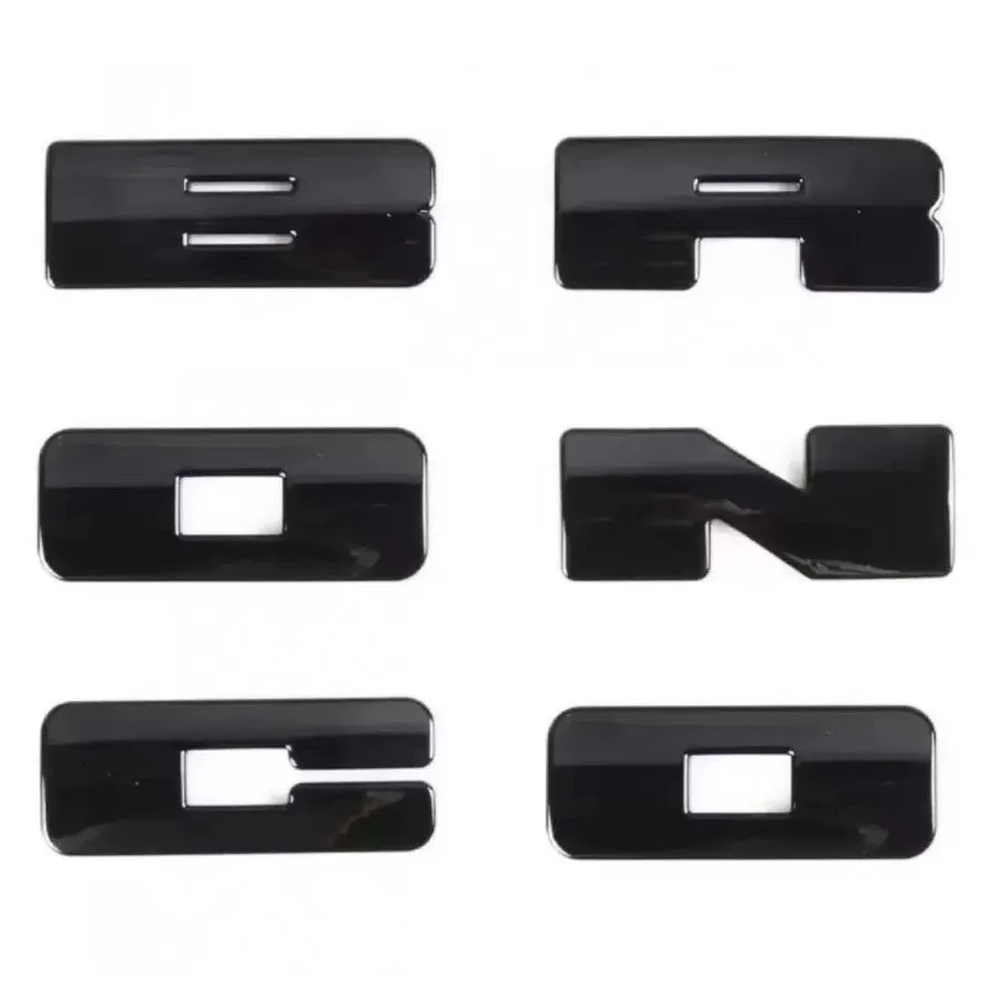 

6Pcs/Set ABS Car Decoration For Ford Bronco 2021 2022 2023 Front Letters Logo Emblem Trim Sticker