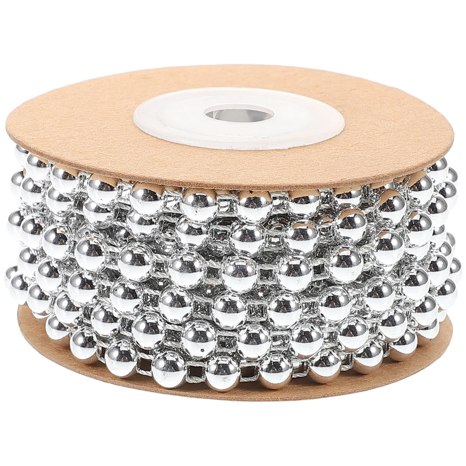 Faux Pearl Half Round Bead Chain Roll for DIY Jewelry Making Clothing Embellishment Bracelets Necklaces
