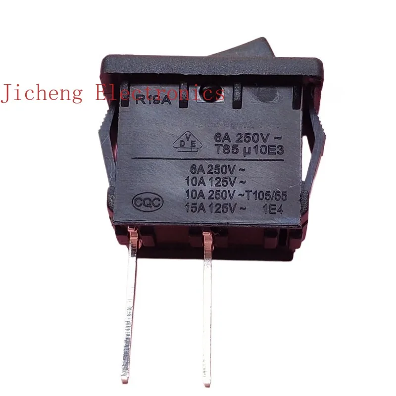 10PCS Ship type rocker switch R19A two pins, long pin 10A250V silver touchpoint 15X21