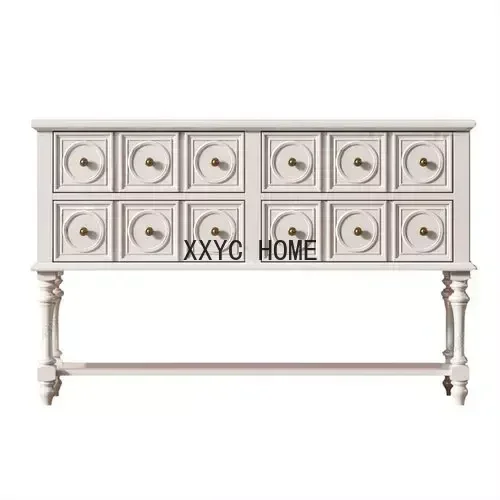 

Американские консольные столы из цельного дерева, входная дверь, входной шкаф для гостиной, кремовый ветер, встроенный настенный шкаф для сувениров