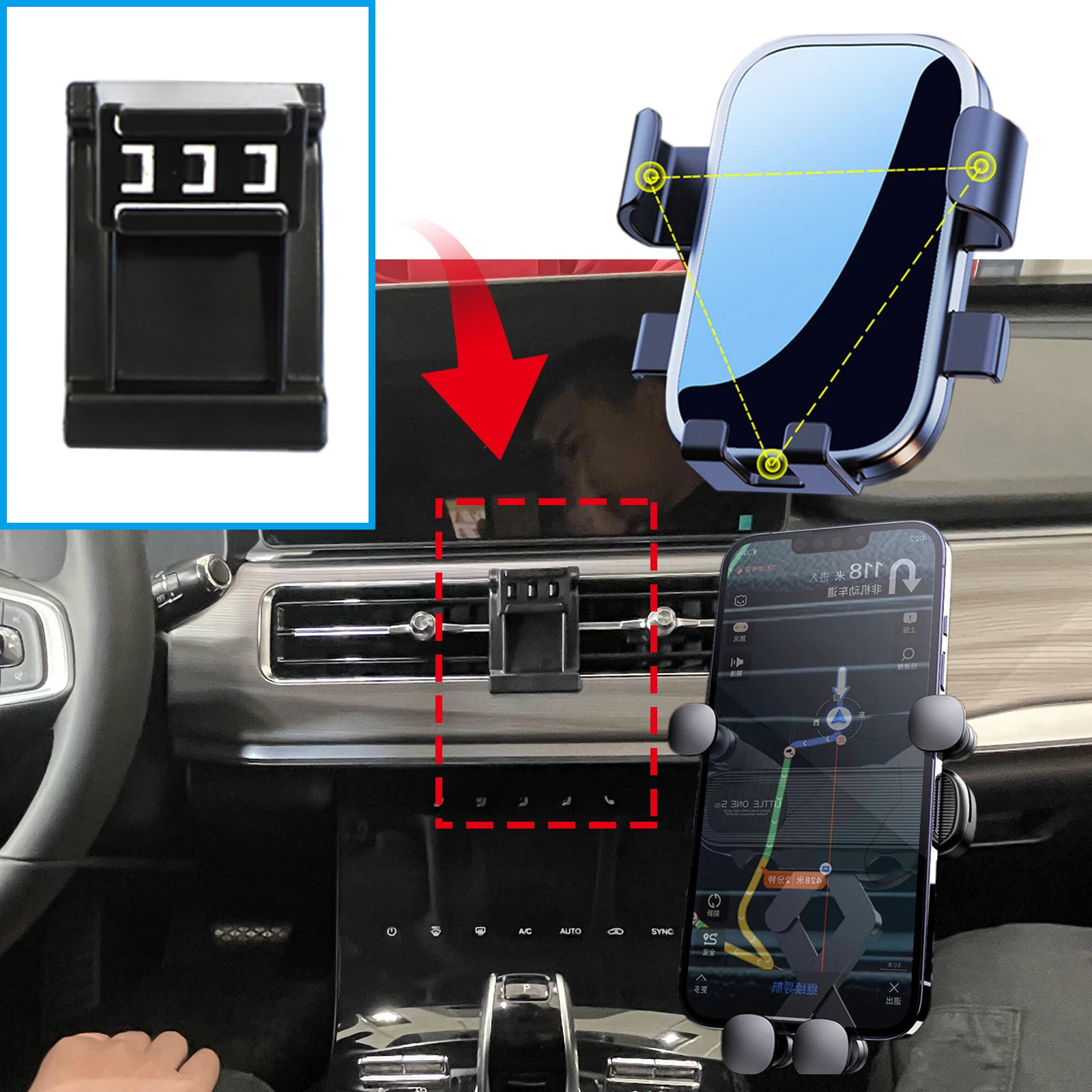 حامل هاتف السيارة المحمول لشيري EBRO S800 Tiggo 8 PRO MAX PHEV 2025 2026 2027 اكسسوارات GPS قوس الملاحة حامل السيارات #3