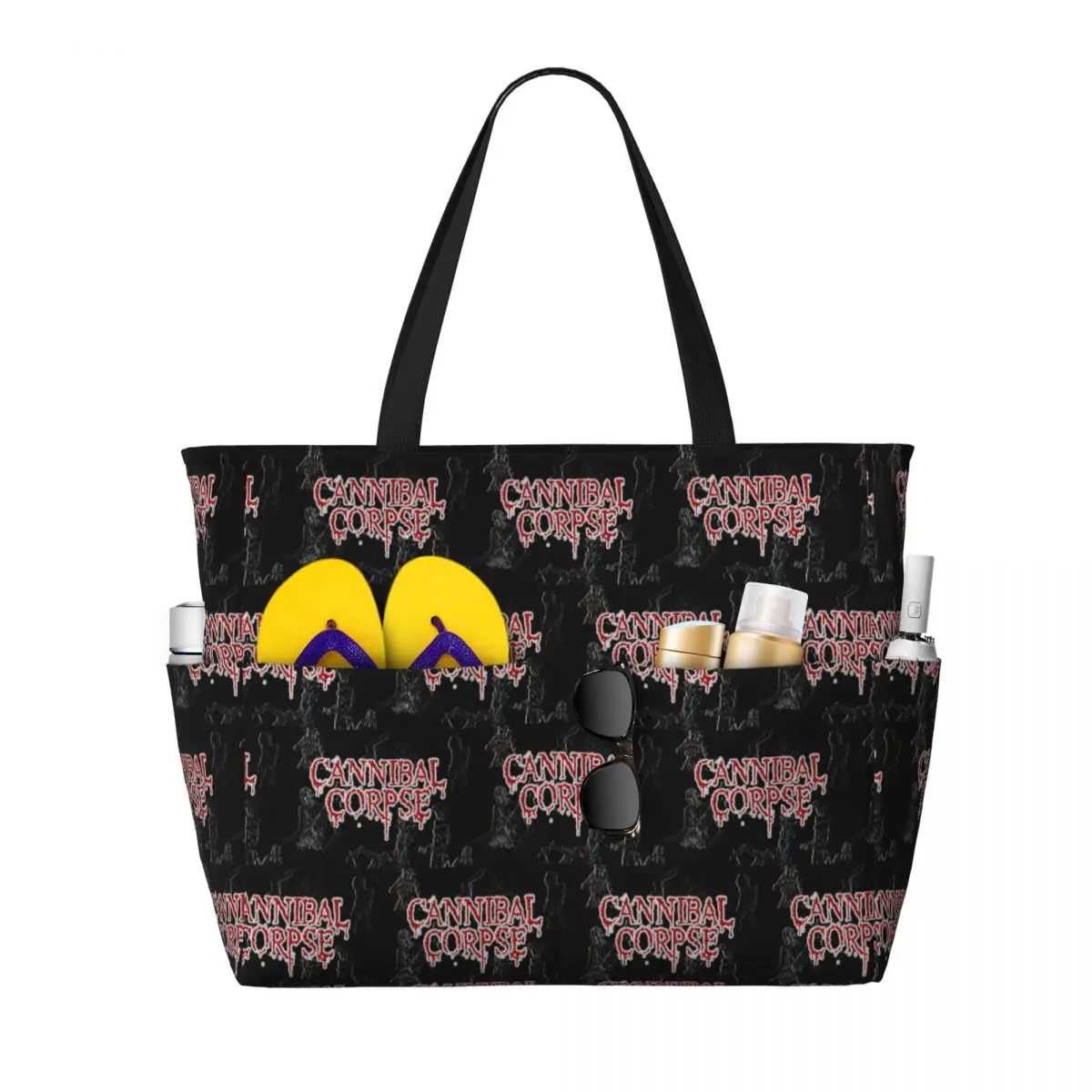 Cannibal Corpse Borsa da spiaggia per skateboard in metallo Borsa sportiva da palestra per yoga Borsone grande borsa da viaggio da donna Borsa da fitness