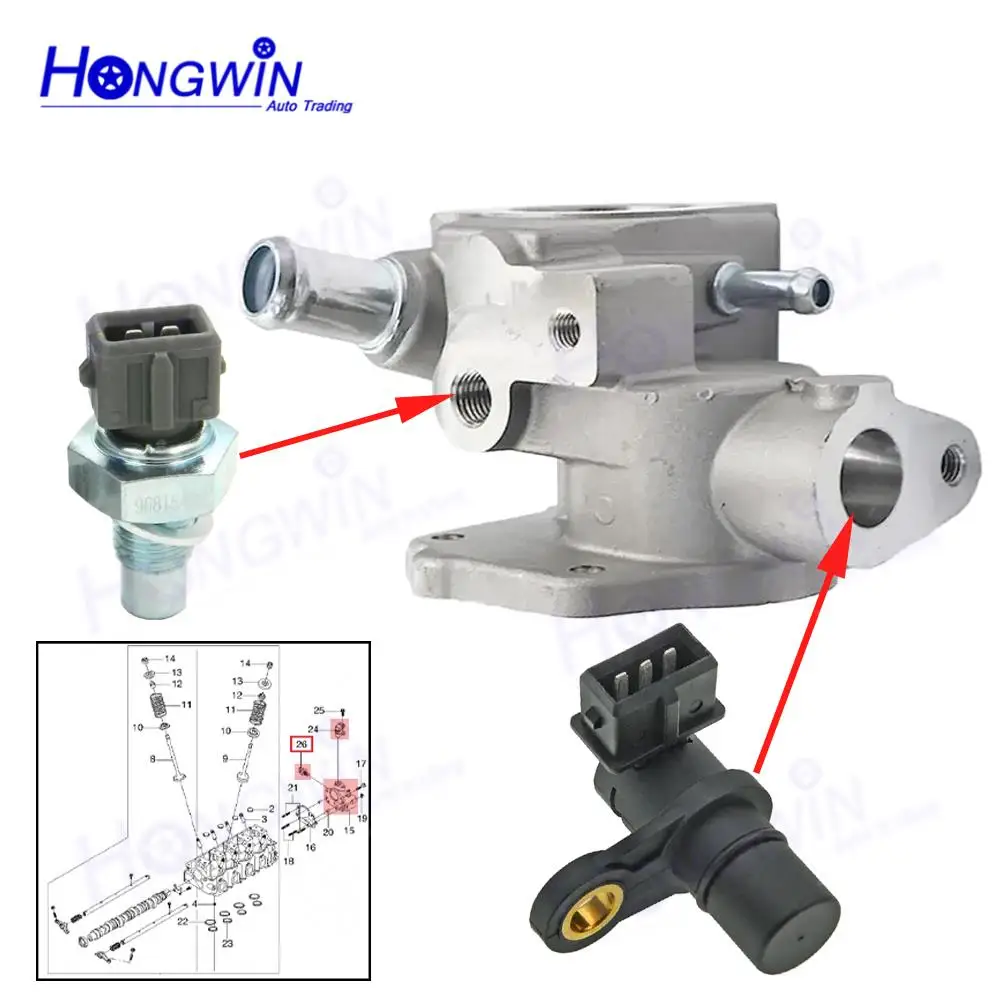 

SET 96666224 Engine Coolant Thermostat Housing & Sensor For Chevrolet Aveo T200 T250 T255 Chevrolet Spark Matiz