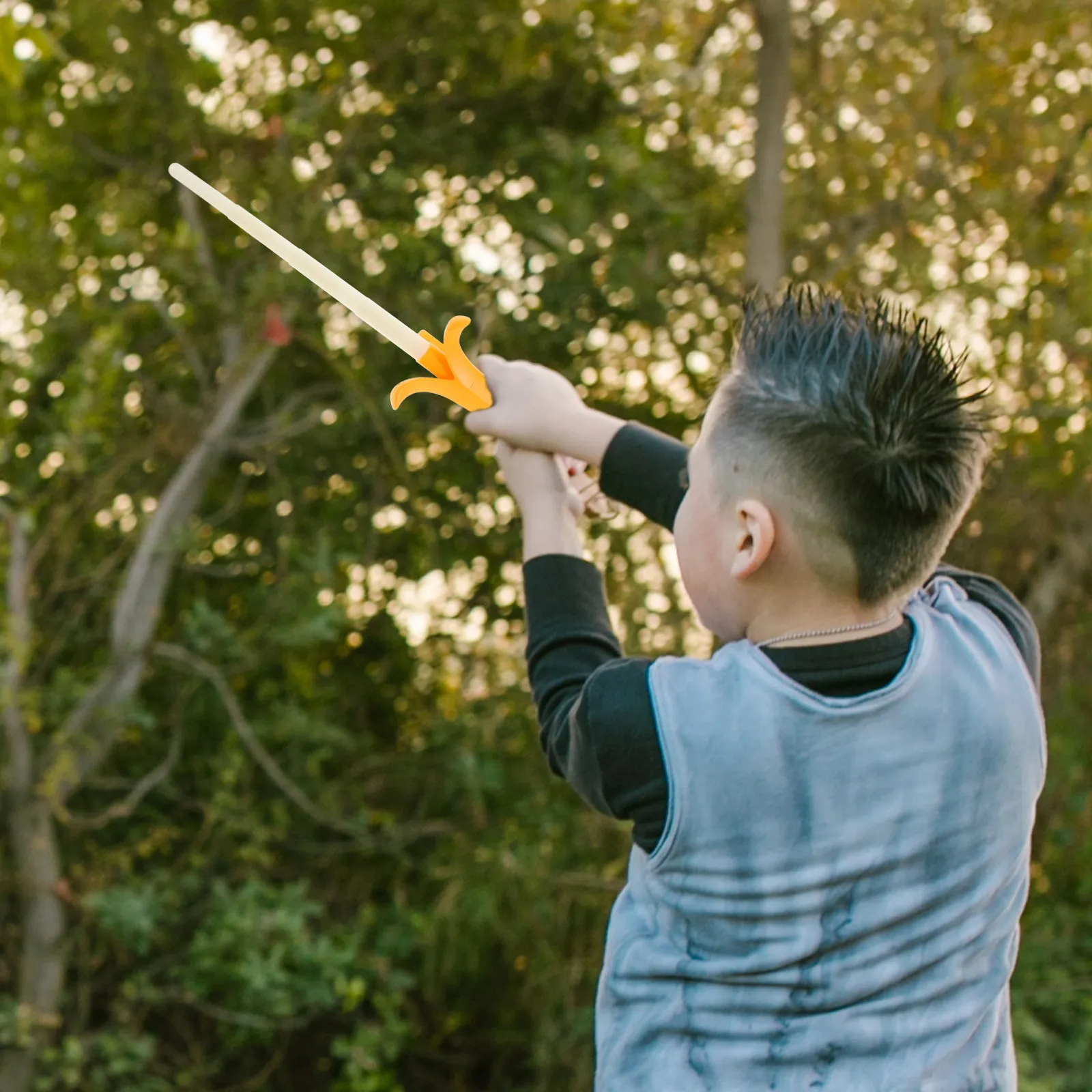 ดาบกล้วยพลาสติกแบบยืดหดได้สำหรับเด็ก พัฒนาทักษะการฟันดาบ ดาบเล่นน้ำหนักเบาแบบยืดหดได้สำหรับเล่นกลางแจ้งและในร่ม