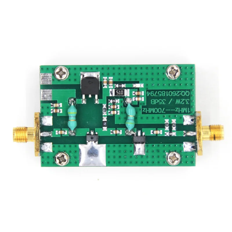 Penguat daya RF 35db 1MHz-700MHZ 3.2W HF VHF UHF pemancar FM + 15V DC