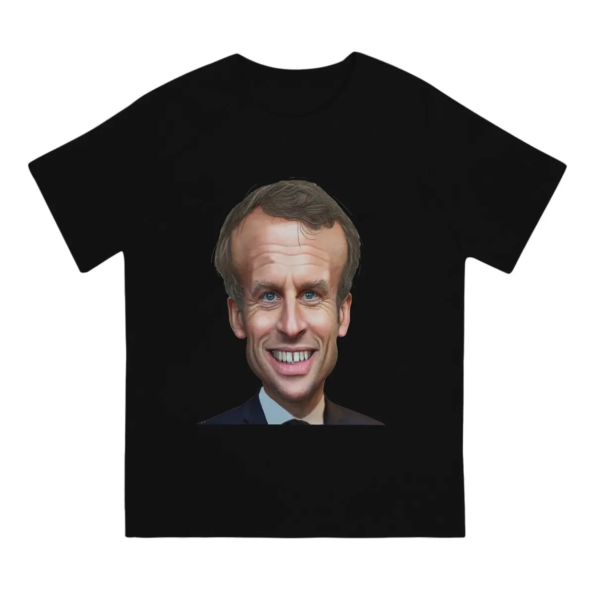 Emmanuel T Shirts Men Pure Cotton Funny T-Shirts Round Collar Macron The Eighth President Tee Shirt Short Sleeve Clothing Adult