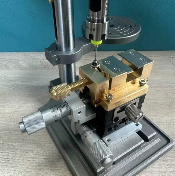 Watchmaker Tools High-Precision Bench Drill for Extracting Broken Screws from Watch Crowns Parts Drilling Machine 110-220V