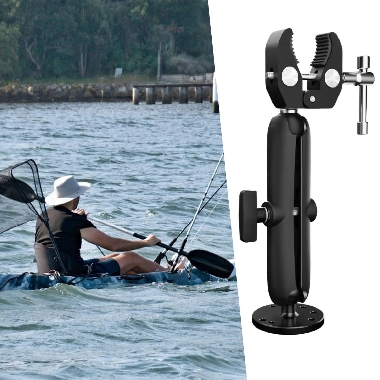 Trolling Motor Stabilizer Support Quick Release Clamp Replacement for Boating Sailing Pontoon Boats Flat Bottom Boats Bass Boats