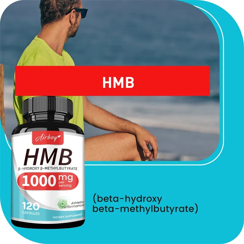 HMB Supplements for Men - Replenish Energy, Muscle Function and Blood Flow, Body Shape Management, Promote Sports Endurance