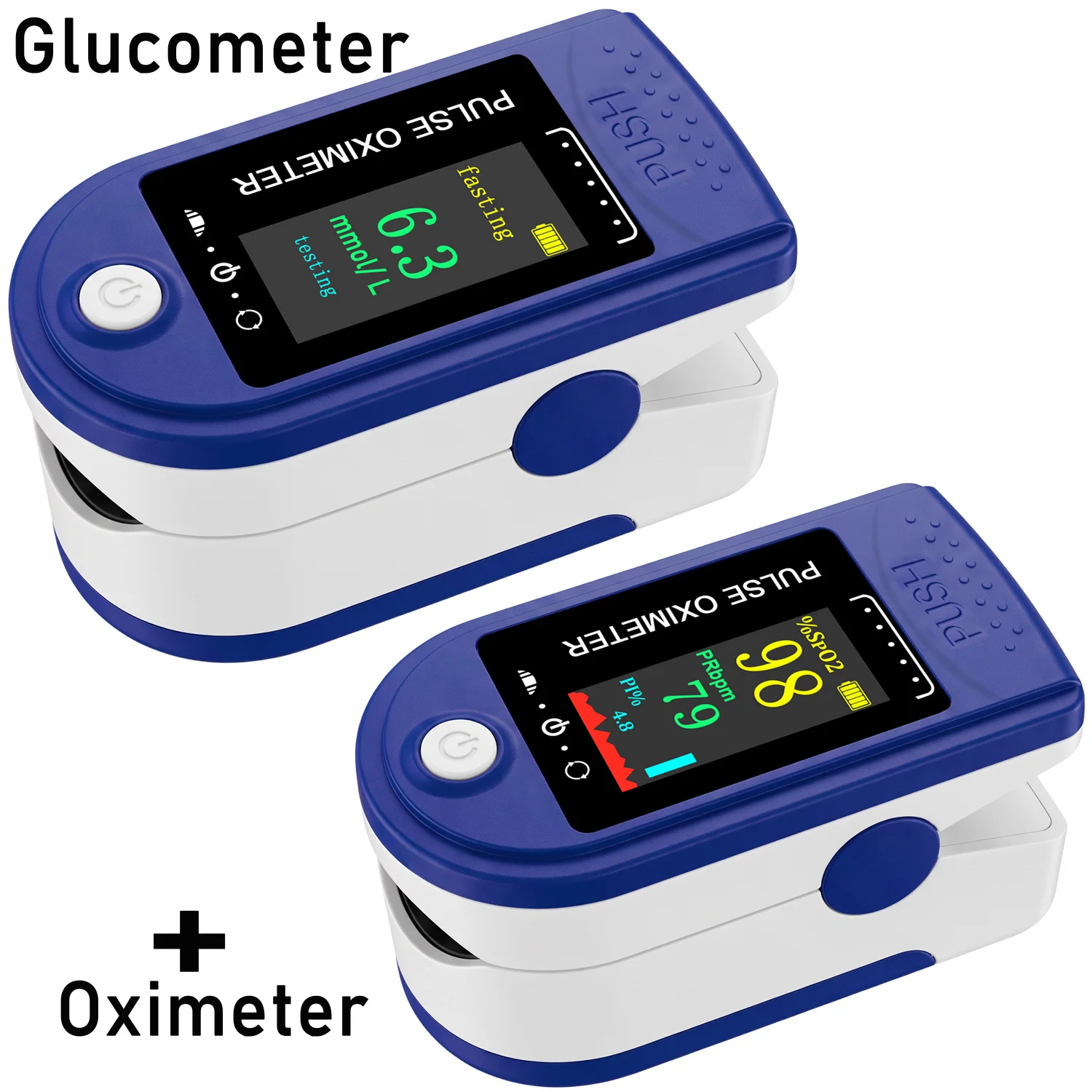 Portable 2IN1 Non‑Invasive Blood Glucose Meter Pulse Oximeter Home No Need Prick Glucometer Fingertip SpO2 Heart Rate Oximetry gallery 5