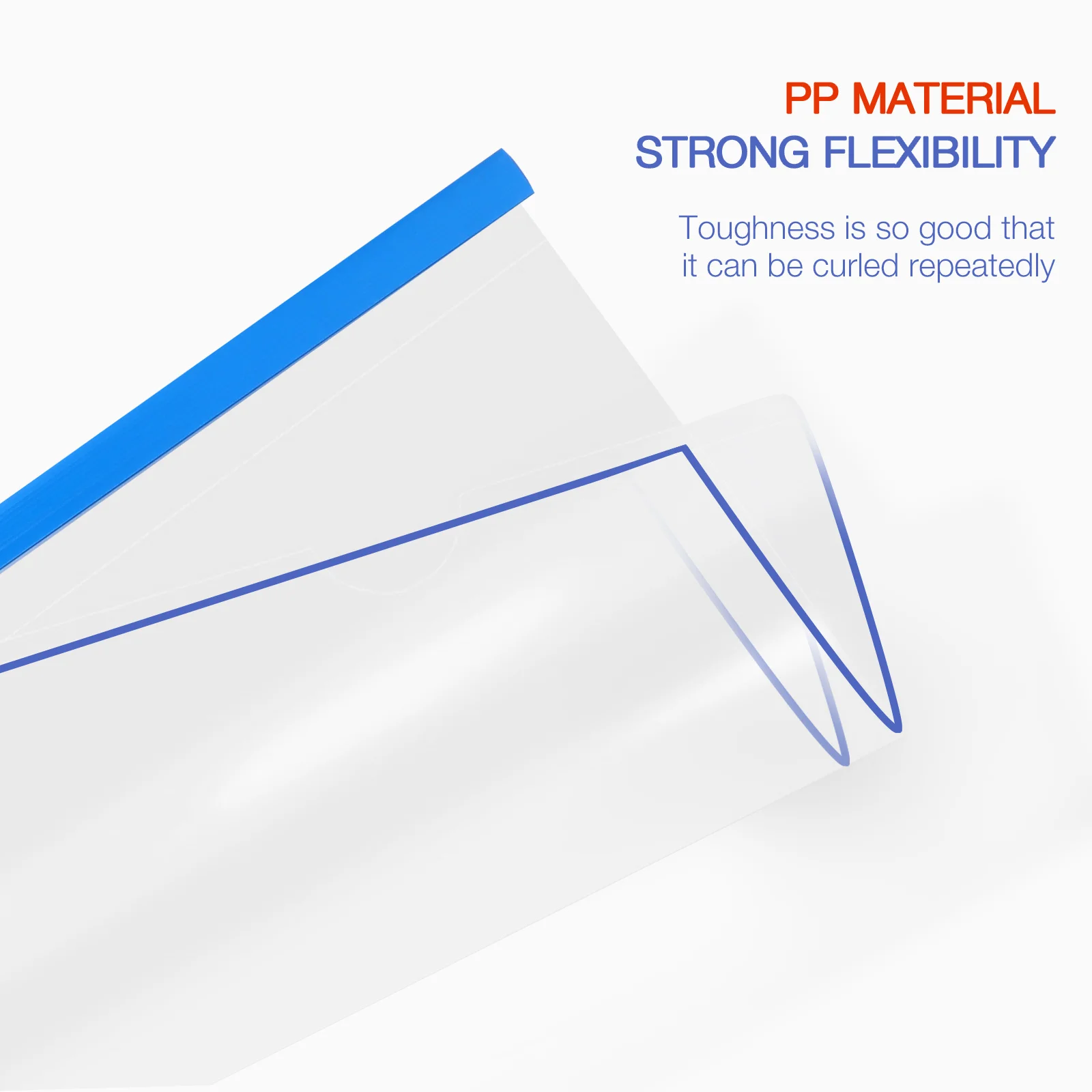 10 قطعة A4 مجلدات الملفات تصميم شفاف رسم قضبان عدم الانزلاق المشابك للوثائق أوراق الاختبار مجلدات الملفات شفافة #3